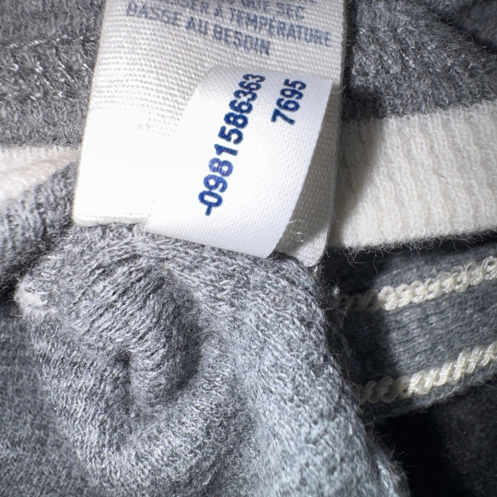 American Eagle Outfitters Mens Medium‎ Grey White Striped Thermal Waffle Hoodie - Picture 10 of 14